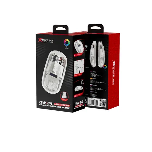 Xtrike ME безжична геймърска мишка Wireless Gaming Mouse GW-114 - 1600dpi, Bluetooth, 2.4G - image 9