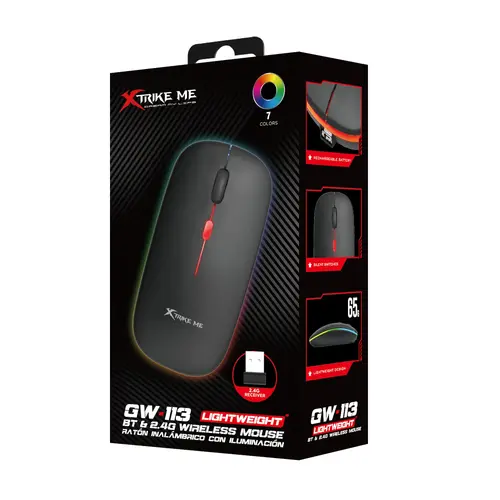 Xtrike ME безжична геймърска мишка Wireless Gaming Mouse GW-113 - 1600dpi, Bluetooth, 2.4G - image 5
