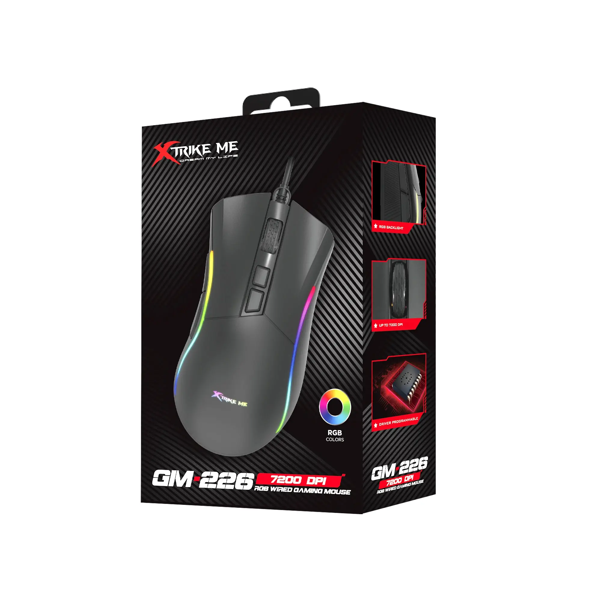 Xtrike ME Mouse de gaming GM-226 - 7200dpi, RGB - image 6