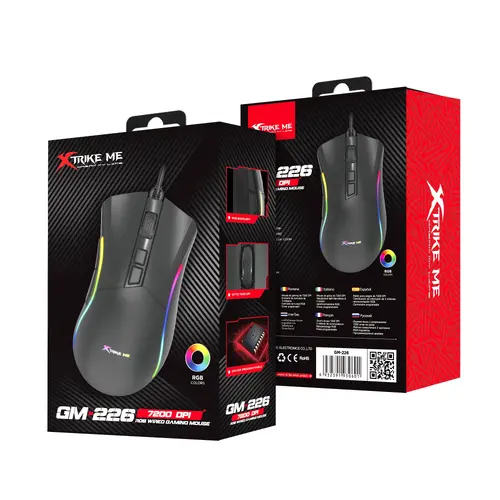 Xtrike ME Mouse de gaming GM-226 - 7200dpi, RGB - 8