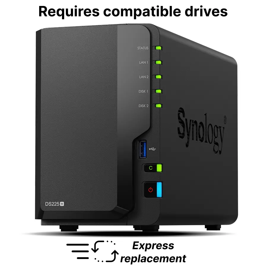 2-bay Synology NAS server for Small and Medium Business DS225+
