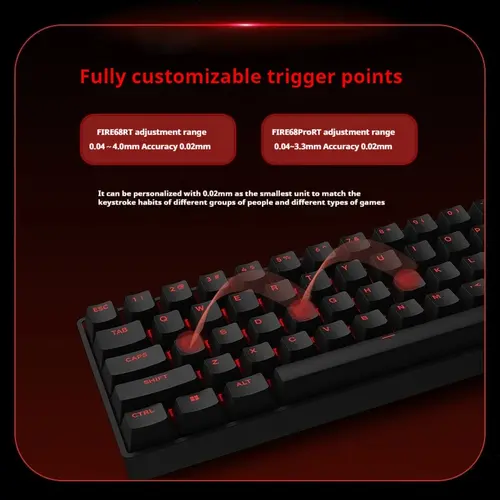 Madlions професионална геймърска механична клавиатура Professional Gaming Mechanical Keyboard FIRE 68 ULTRA - 8K, Gateron Magnetic Jade Switches - White Counto - image 2