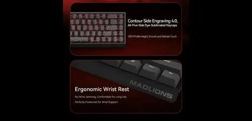 Madlions професионална геймърска механична клавиатура Professional Gaming Mechanical Keyboard MAD 60 PRO - Black, 8K, Gateron Jade Customized [Linear] - image 9