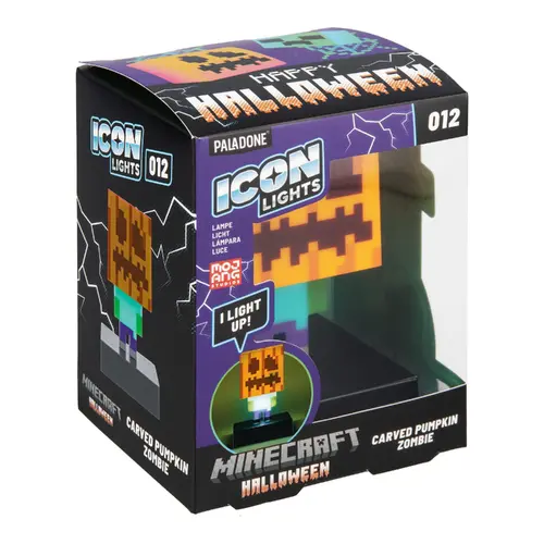Statuetă Paladone Icons: Minecraft - Zombie Jack O Lantern Light PP15302MCF - 4