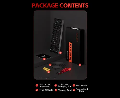 Madlions професионална геймърска механична клавиатура Professional Gaming Mechanical Keyboard MAD 60 PRO - Black, 8K, Sealed Silver Magnetic [Linear] - image 12