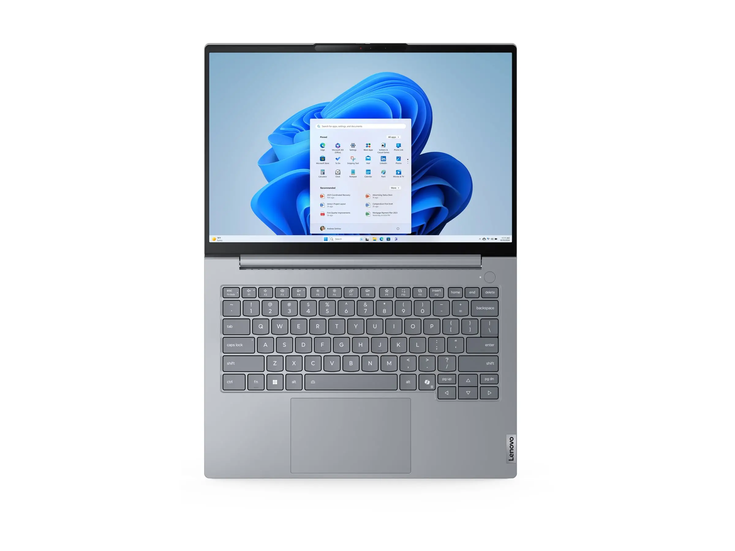 Лаптоп, Lenovo ThinkBook 14 G8 Intel Core Ultra 7 255H (up to 5.1GHz, 24MB), 16GB DDR5-5600, 512GB SSD, 14" WUXGA (1920x1200) IPS AG, Integrated Graphics, 1080p&IR Cam, Backlit KB, 3 cell, WLAN, BT, FPR, DOS, 3Y CCI