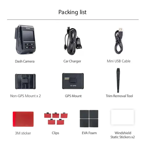 VIOFO Видеорегистратор Dash Cam A119 V3-G - GPS Module, Quad HD+, HDR, Sony STARVIS - image 17