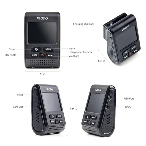 VIOFO Cameră video auto Dash Cam A119 V3-G - modul GPS, Quad HD+, HDR, Sony STARVIS - 4