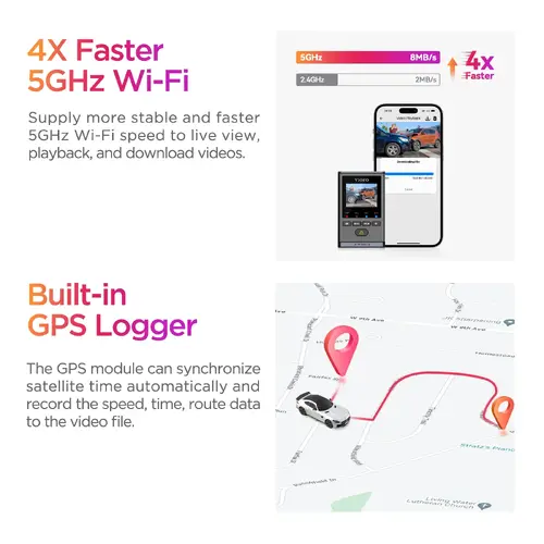 VIOFO Видеорегистратор Dash Cam A119 MINI 2 - GPS Module, 2K HDR, 60 FPS,  Sony STARVIS 2 - image 10