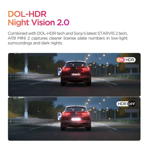 VIOFO Видеорегистратор Dash Cam A119 MINI 2 - GPS Module, 2K HDR, 60 FPS,  Sony STARVIS 2 - image 2