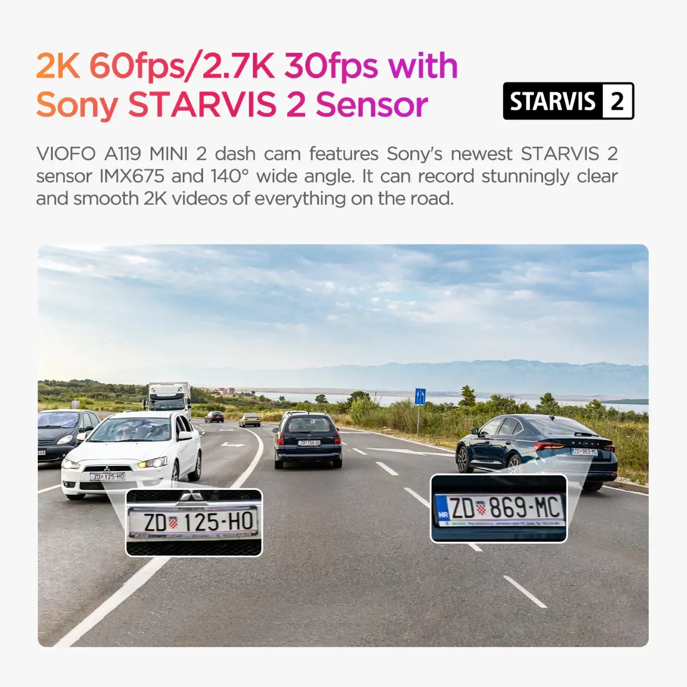 VIOFO Видеорегистратор Dash Cam A119 MINI 2 - GPS Module, 2K HDR, 60 FPS,  Sony STARVIS 2 - image 6