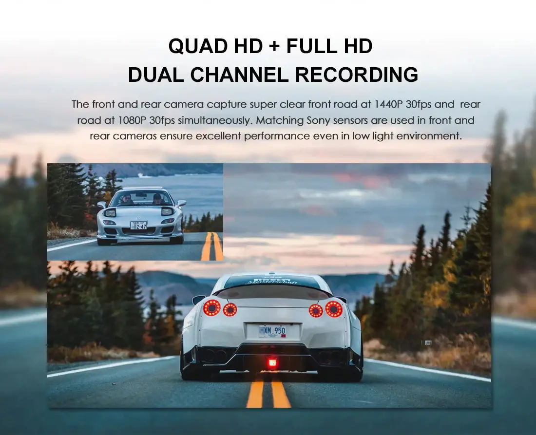VIOFO Видеорегистратор Dash Cam A129 Plus DUO - GPS, Rear Cam included - image 4