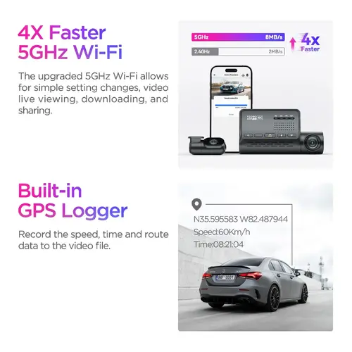 VIOFO Видеорегистратор Dash Cam A139 PRO 3 Channel - 4K UHD, Sony STARVIS 2, GPS - image 9