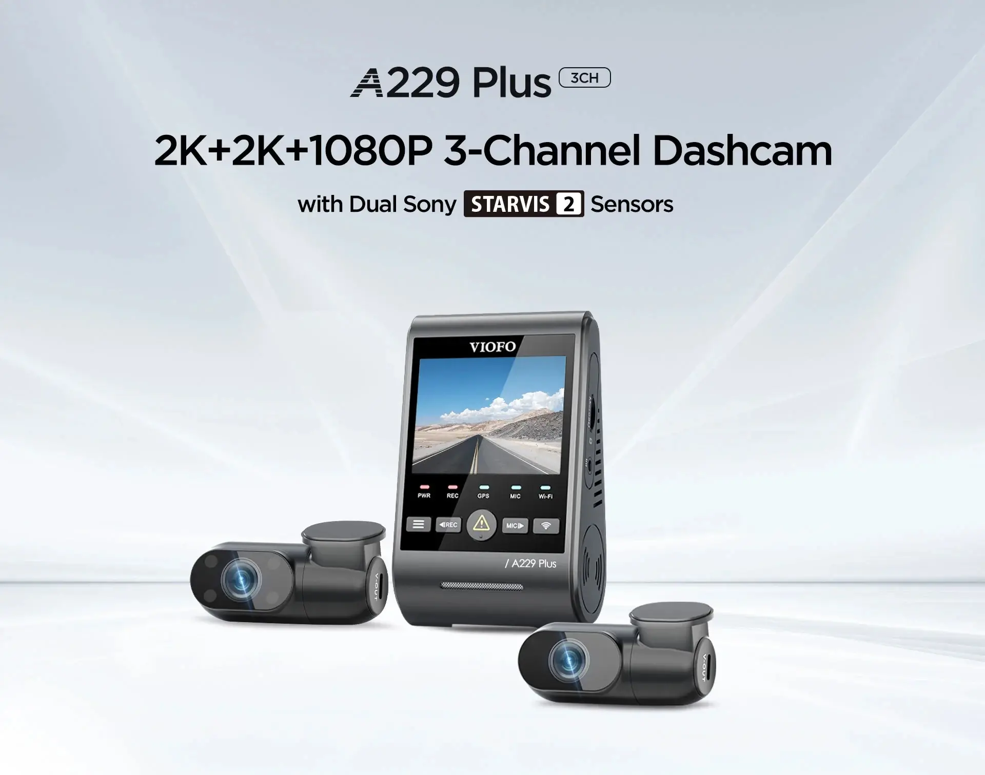 VIOFO Видеорегистратор Dash Cam A229 Plus 3 Channel - 2K, HDR, Sony STARVIS 2, GPS - image 10
