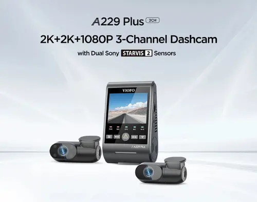 VIOFO Видеорегистратор Dash Cam A229 Plus 3 Channel - 2K, HDR, Sony STARVIS 2, GPS - image 10