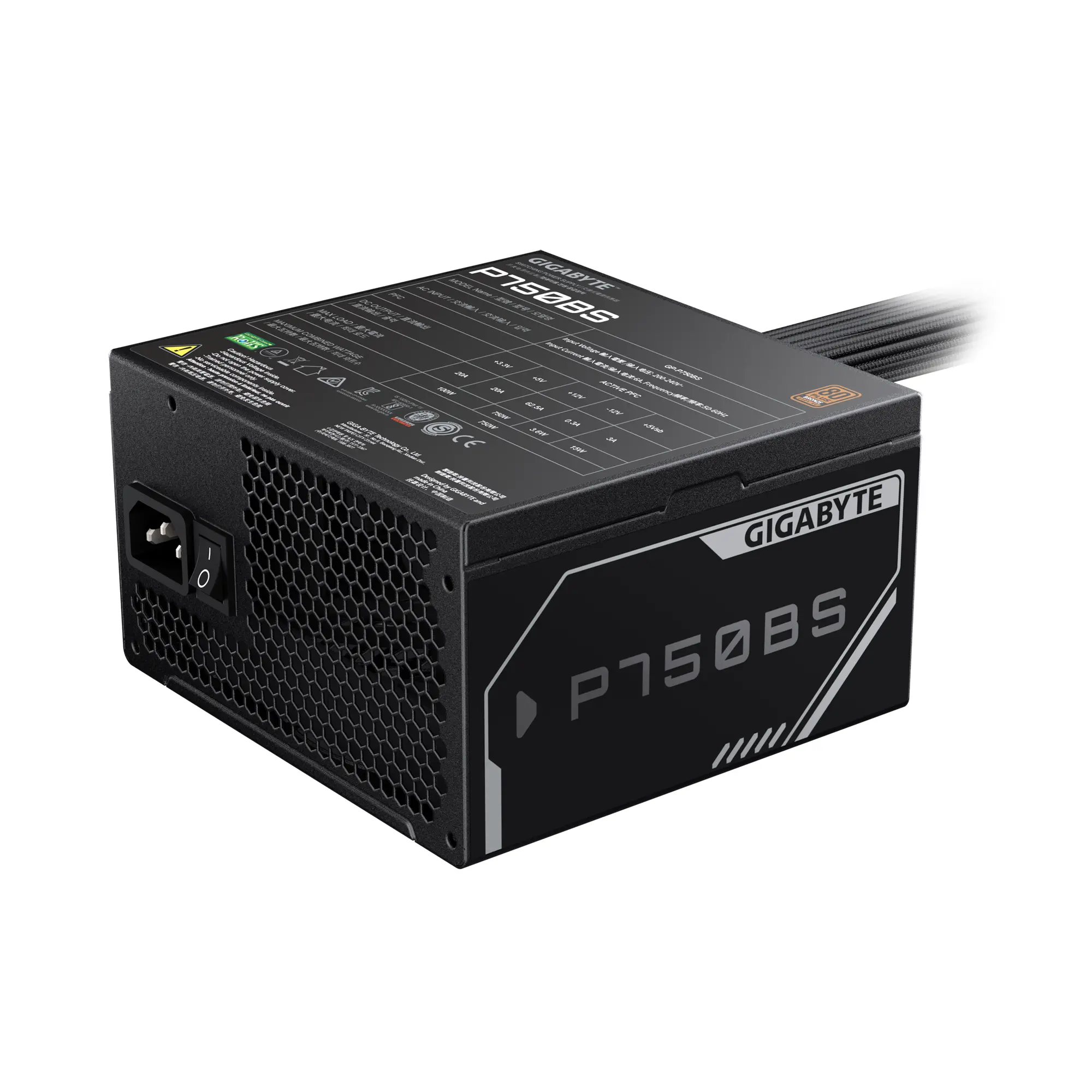 Захранващ блок Gigabyte P750BS, 750W, 80+ Bronze - image 3