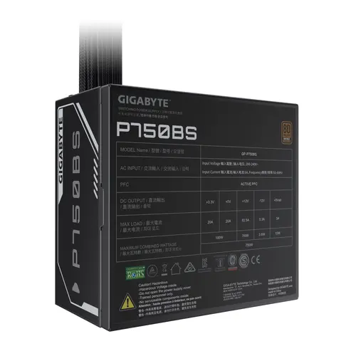 Захранващ блок Gigabyte P750BS, 750W, 80+ Bronze - image 4
