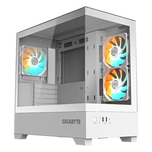 Carcasă GIGABYTE C201 PANORAMIC ICE + 3 ventilatoare ARGB - 1