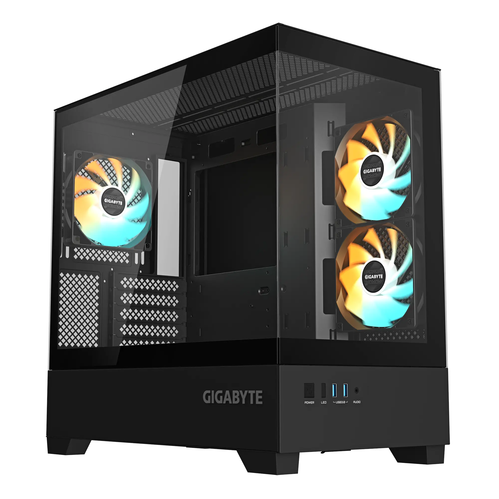 Θήκη υπολογιστή GIGABYTE C201 PANORAMIC + 3 ανεμιστήρες ARGB