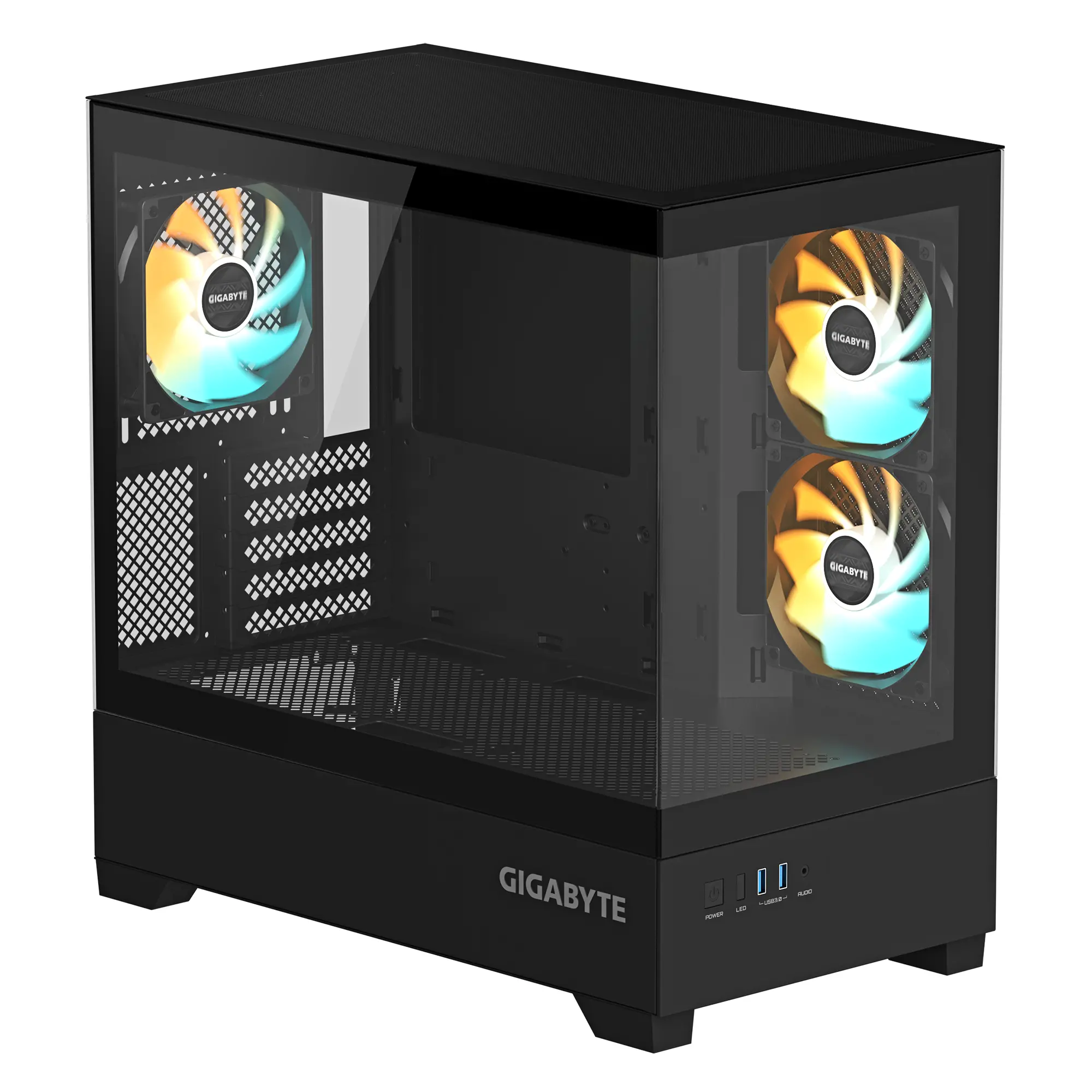 Кутия GIGABYTE C201 PANORAMIC + 3 ARGB Вентилатора - image 1