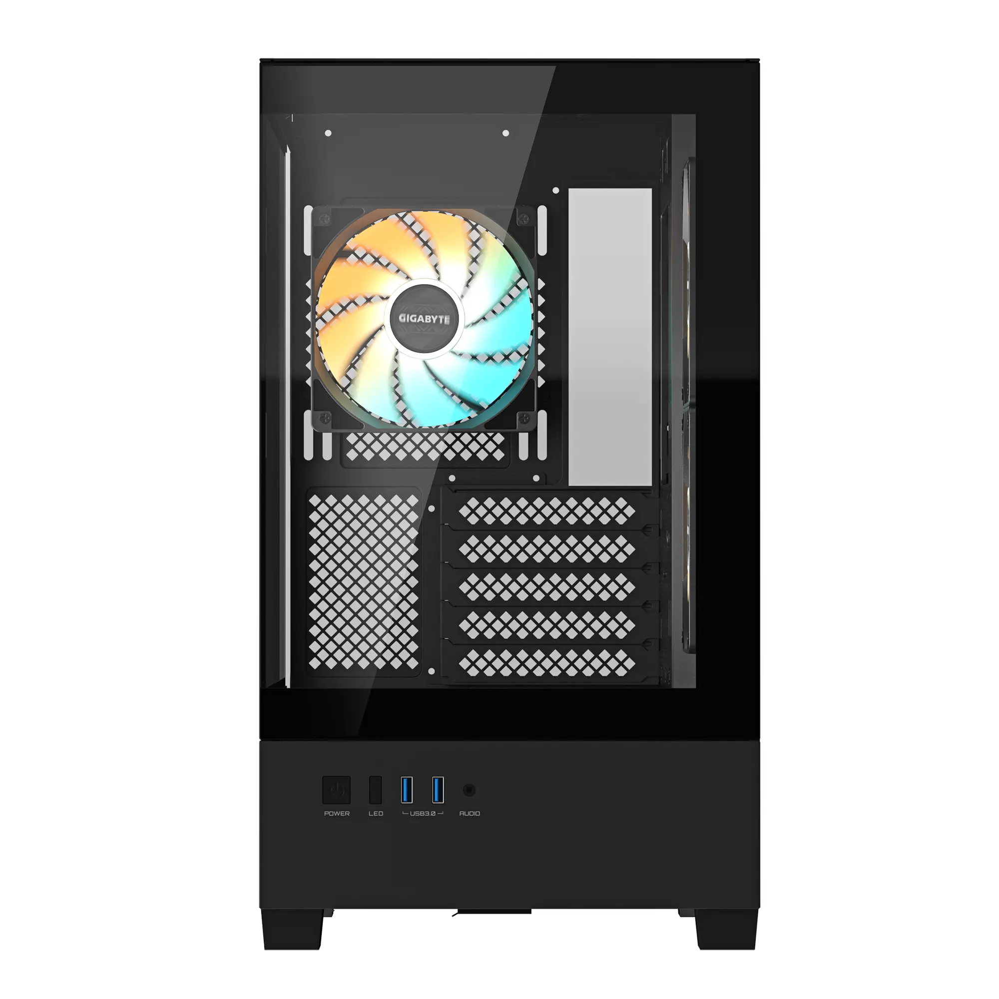 Carcasă GIGABYTE C201 PANORAMIC + 3 ventilatoare ARGB - image 2