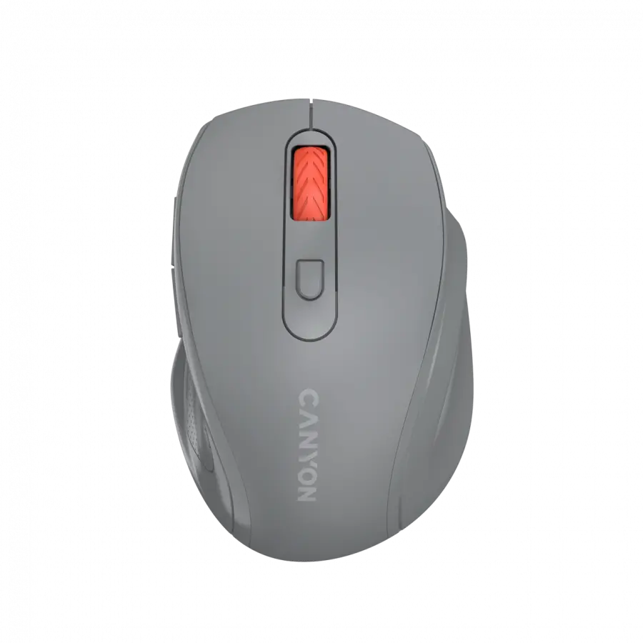 Canyon mouse wireless 2.4Ghz cu 6 butoane, senzor MX8650A, DPI până la 1600, carcasă injection, switch-uri stânga și dreapta cu durată de viață de