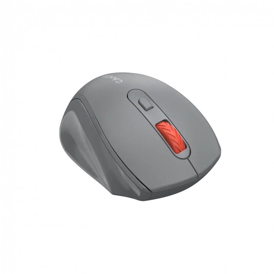 Canyon 6 buttons wireless 2.4Ghz mouse, MX8650A Sensor, DPI up to 1600,Injection case, 3 M life times left and right switches, 2xAAA battery, ABS material. Size: 105x71x40mm, Weight: 59g, Dark grey - image 1