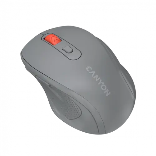 Canyon 6 buttons wireless 2.4Ghz mouse, MX8650A Sensor, DPI up to 1600,Injection case, 3 M life times left and right switches, 2xAAA battery, ABS material. Size: 105x71x40mm, Weight: 59g, Dark grey - image 2