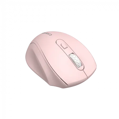 Canyon 6 buttons wireless 2.4Ghz mouse, MX8650A Sensor, DPI up to 1600,Injection case, 3 M life times left and right switches, 2xAAA battery, ABS material. Size: 105x71x40mm, Weight: 59g, Pink - image 1