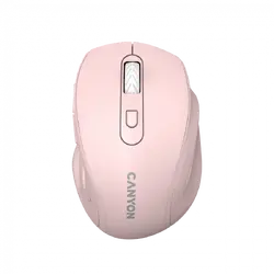 Canyon 6 buttons wireless 2.4Ghz mouse, MX8650A Sensor, DPI up to 1600,Injection case, 3 M life times left and right switches, 2xAAA battery, ABS material. Size: 105x71x40mm, Weight: 59g, Pink