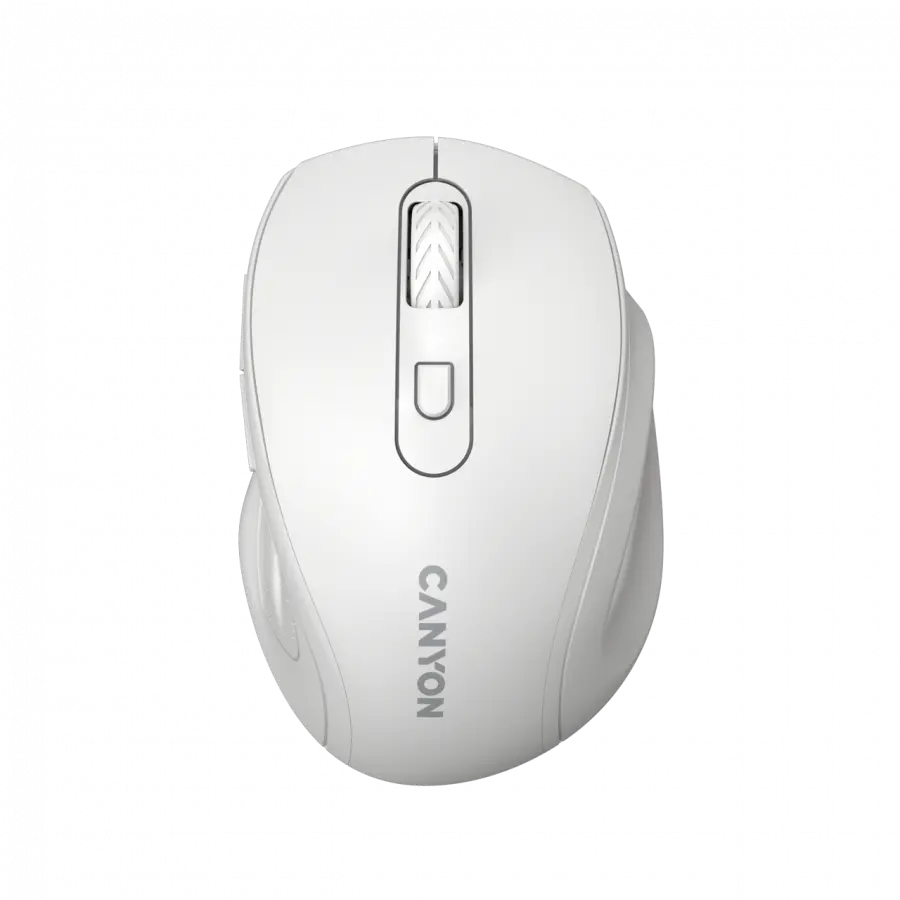 Canyon mouse wireless 2.4Ghz cu 6 butoane, senzor MX8650A, DPI până la 1600, carcasă injection, switch-uri stânga și dreapta cu durată de viață de
