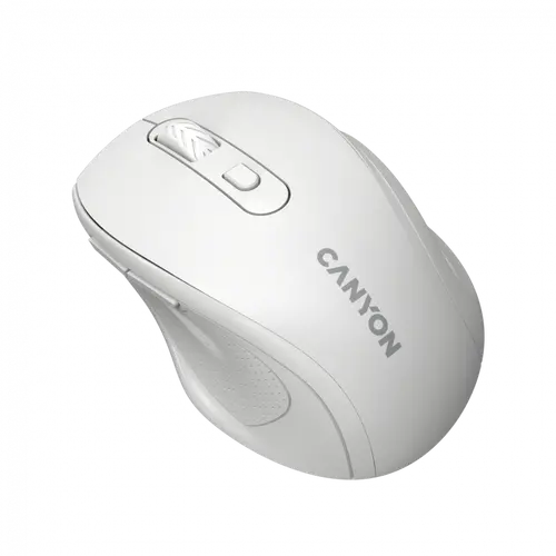 Canyon 6 buttons wireless 2.4Ghz mouse, MX8650A Sensor, DPI up to 1600,Injection case, 3 M life times left and right switches, 2xAAA battery, ABS material, Size: 105x71x40mm, Weight: 59g, white - image 2
