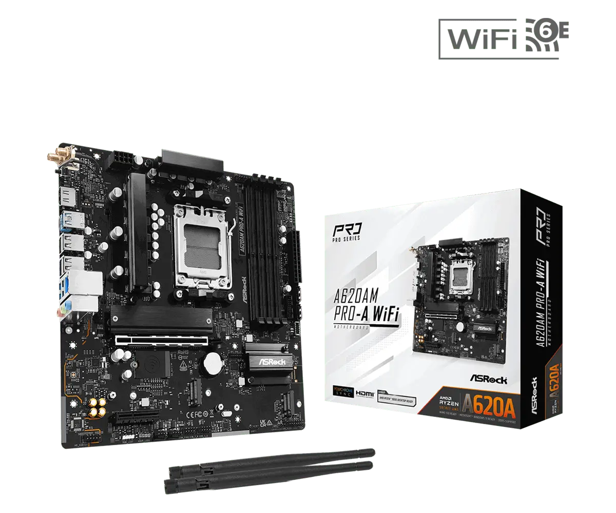 Дънна платка ASRock A620AM PRO-A WIFI, AM5 - image 3