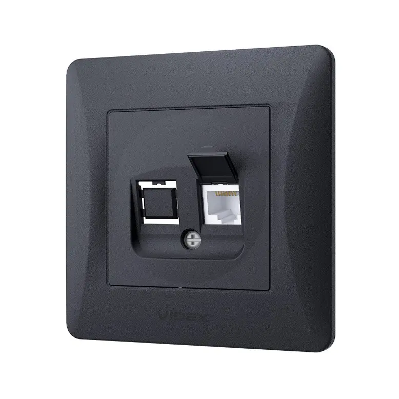 КОМПЮТЪРНА РОЗЕТКА VF-BNSK1PC6-BG CAT6 BINERA VIDEX - ГРАФИТ - image 2