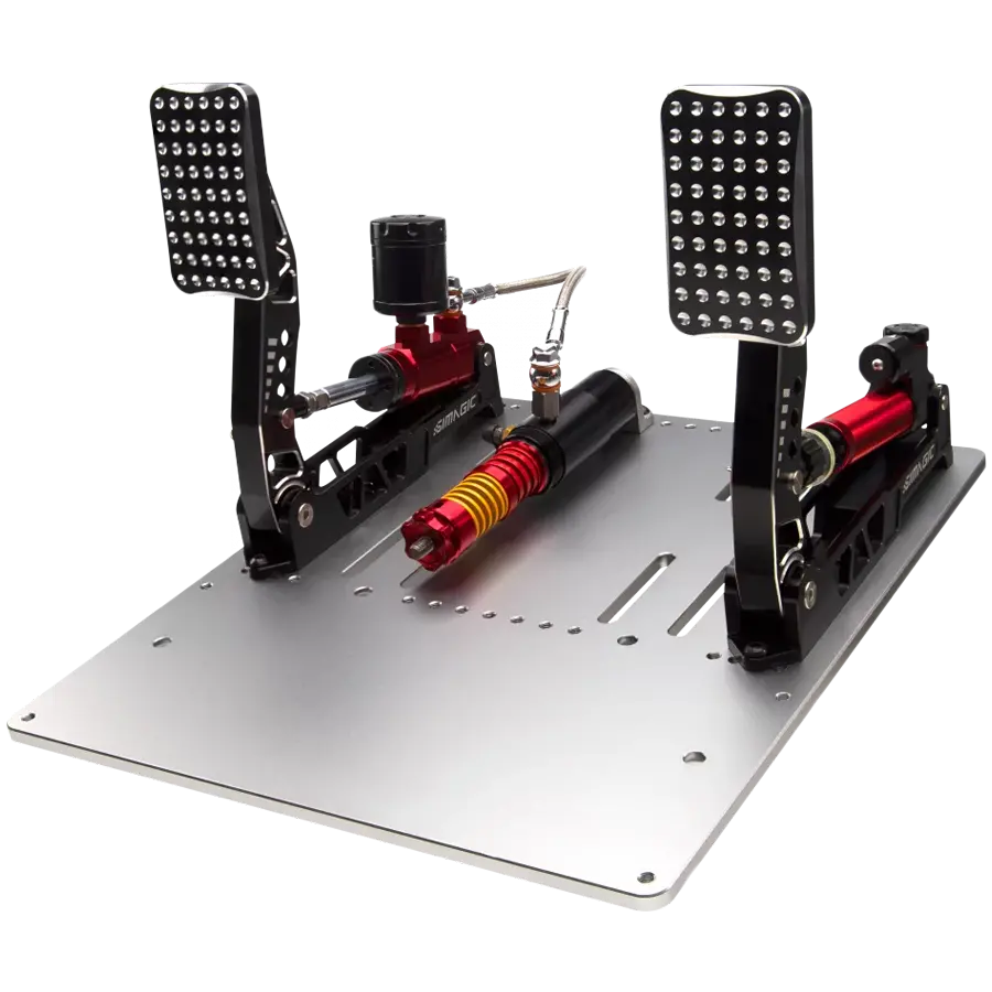SIMAGIC Crimson Edition, υδραυλικό σετ δύο πεντάλ, Loadcell 100kg, τυπική πλάκα γκαζιού. S311