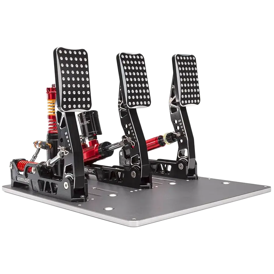 SIMAGIC Crimson Edition, set hidraulic cu trei pedale, Loadcell 200kg, placă standard pentru accelerație. S310