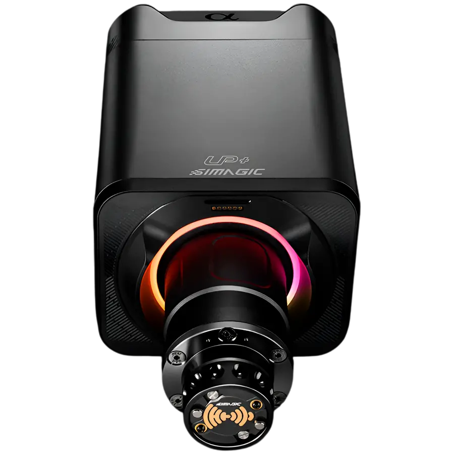 9 Nm max torque output Custom-designed 5-pole DD servo motor Powerful next-generation data support open ecosystem Patented Slip Ring Technology ensuring long-lasting and reliable performance Active cooling system UP+ Upgrade with a SIMAGIC dash m - image 1