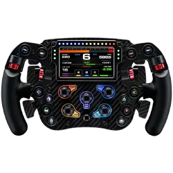 SIMAGIC FX Pro Steering Wheel with Color Screen ,Full Carbon Fiber, Six Paddles, QR50 Included. S203