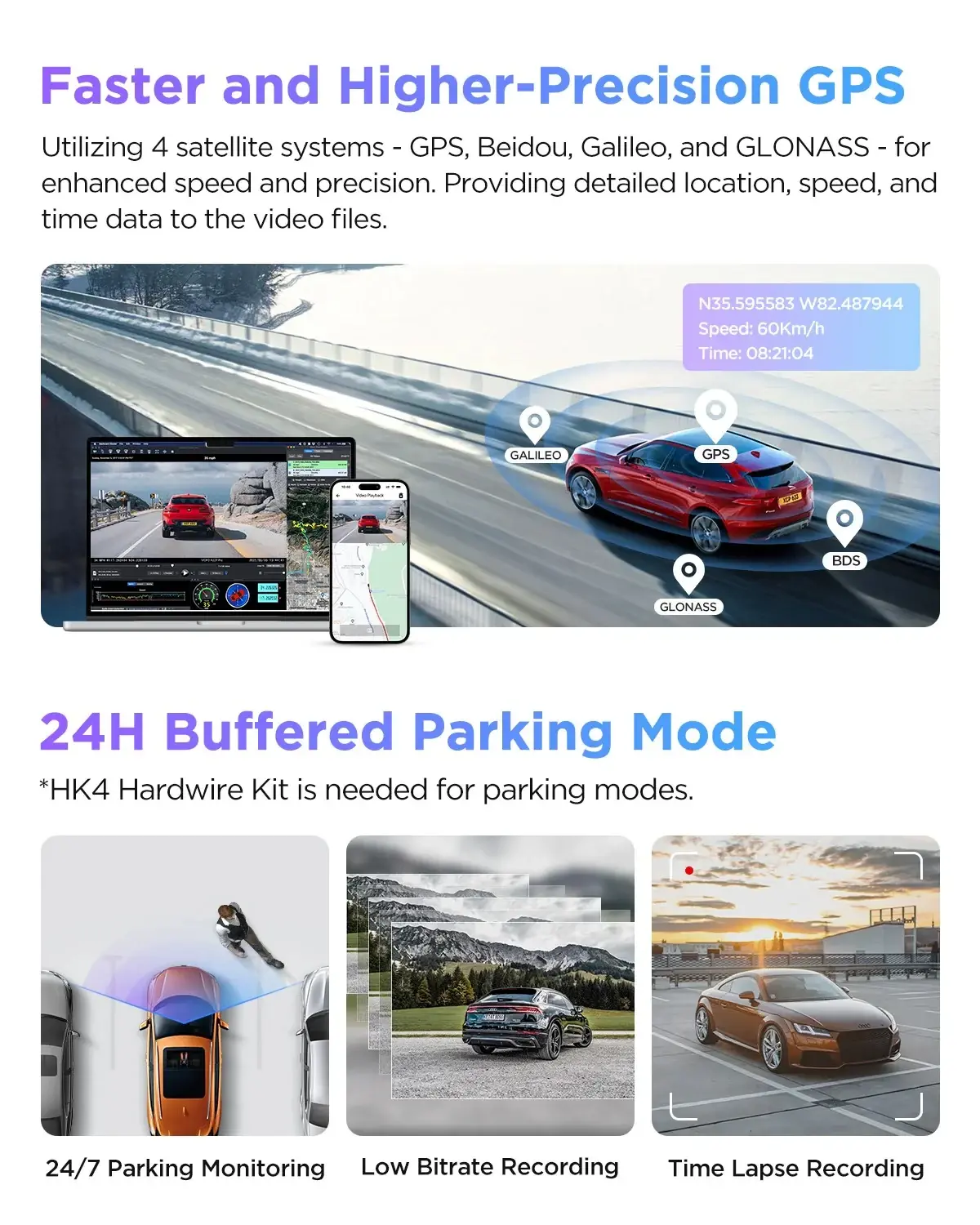 VIOFO Видеорегистратор Dash Cam A229 Pro 2 Channel - 4K, HDR, Dual Sony STARVIS 2, GPS, Bluetooth - image 9