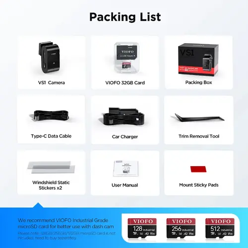 VIOFO Cameră video auto Dash Cam VS1 - 2K, Sony STARVIS 2, card SD 32GB inclus, GPS, Bluetooth - 17