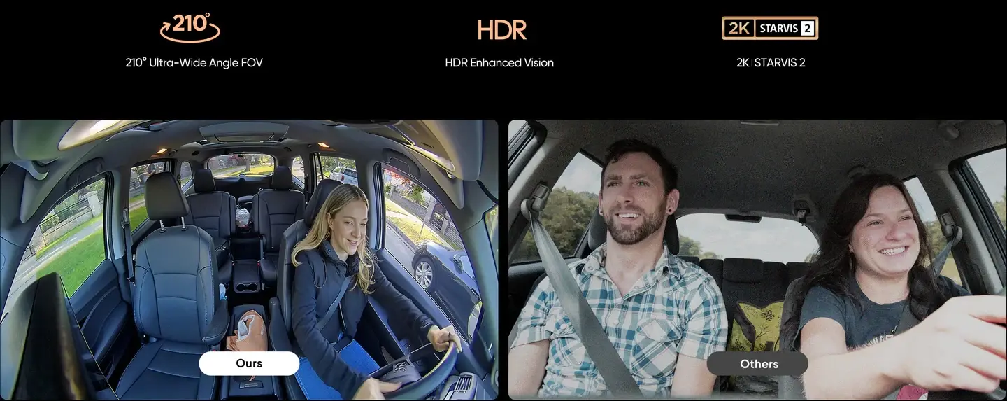 VIOFO Κάμερα αυτοκινήτου Dash Cam A329S 3 Channel - 4K, HDR, Triple Sony STARVIS 2, GPS, Bluetooth, FOV Fisheye Cabin - image 12