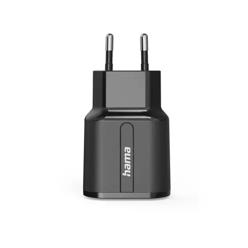 Зарядно HAMA 220V, 2 x USB-A, 12W, Черен - image 3