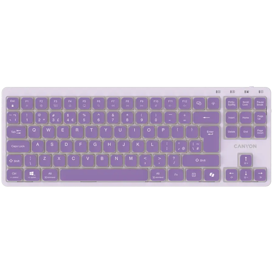 CANYON Keyboard OnType 10 Low Profile EN Wired Violet