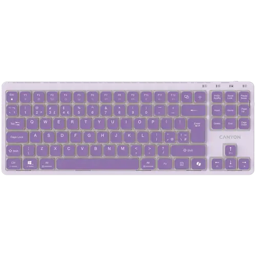 CANYON Keyboard OnType 10 Low Profile EN Wired Violet
