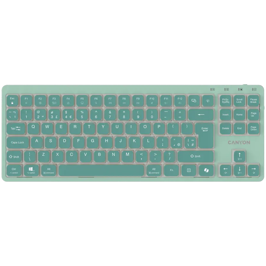 CANYON Keyboard OnType 10 Low Profile EN Wired Green