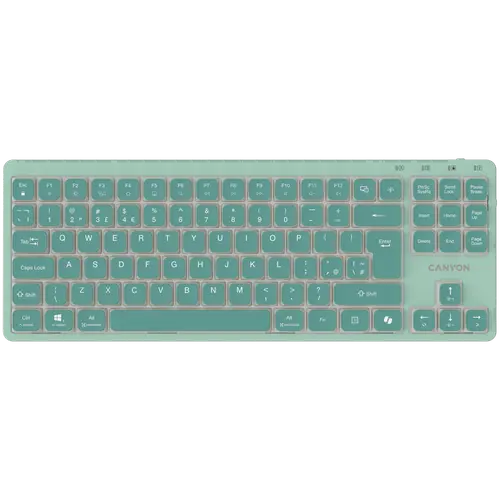 CANYON Πληκτρολόγιο OnType 10 Low Profile EN Ενσύρματο Πράσινο - 1