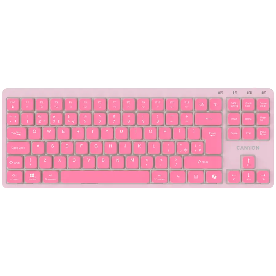 CANYON Keyboard OnType 10 Low Profile EN Wired Pink