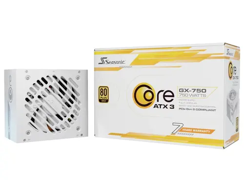 Seasonic захранване PSU ATX 3.1 750W Gold, Full Modular, PCIe 5.1 - CORE GX-750 V2 White - SRP-CGX751-A5A32SF-WH - image 9