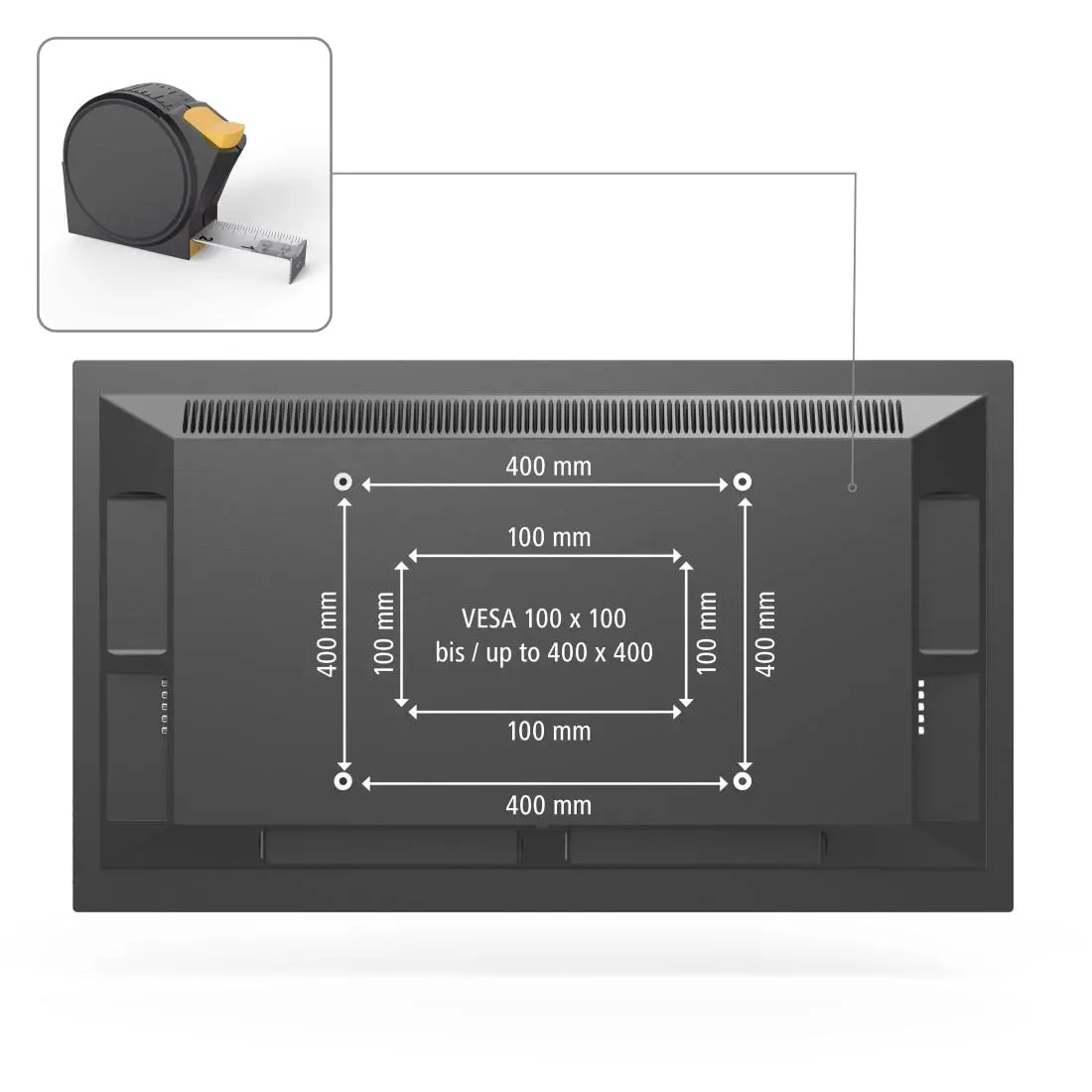HAMA Стенна стойка за TV, 165 см (65") до 50 кг, защита от кражба - image 13