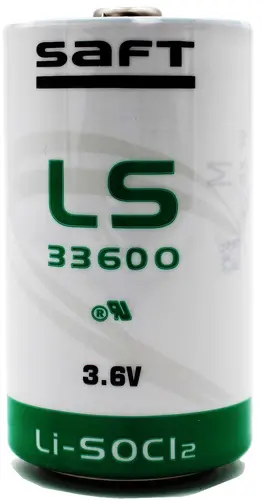 Baterie litiu clorură de tionil SAFT LSH20, LS33600 3,6V R20 17Ah STD /cu buton - 1